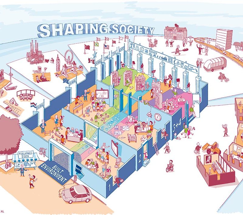 praatprent of visualisatie van opleiding stedenbouwkundige illustrator NHTV Breda hogeschool infographic stedenbouwkunde verkeerskunde planologie internationaal ruimtelijke ordening