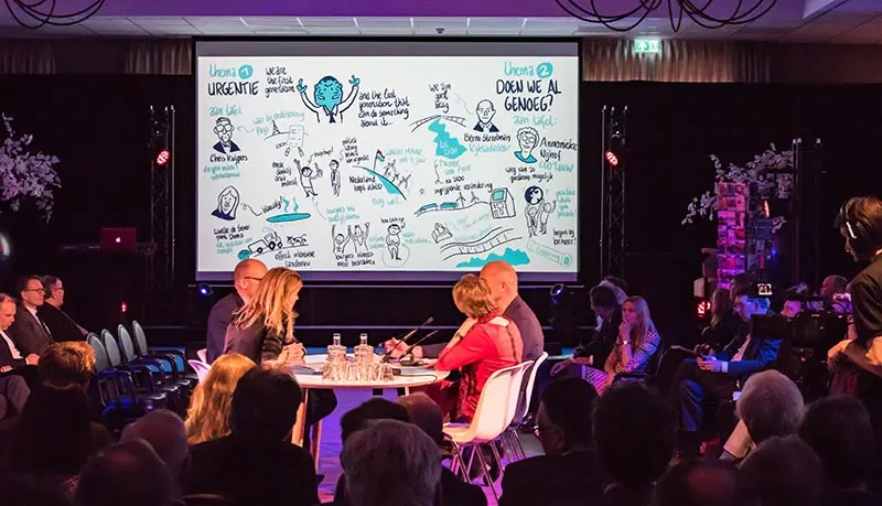 visuele notulen live tekenaar in beeld klimaat