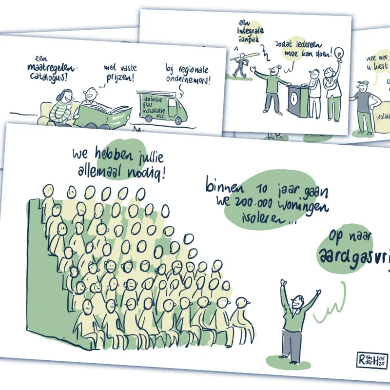 visuele notulen live cartoon isolatieaanpak groningen en drenthe